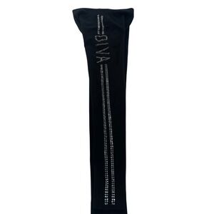 Rhinestone Embellished Black leggings Pants Women's Casual Athleisure Large‎